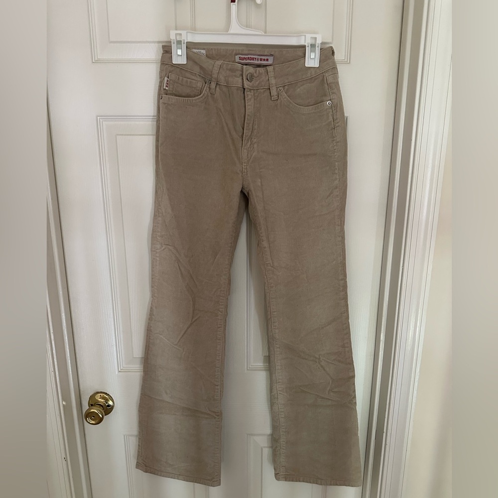 Superdry Beige Corduroy Trousers
